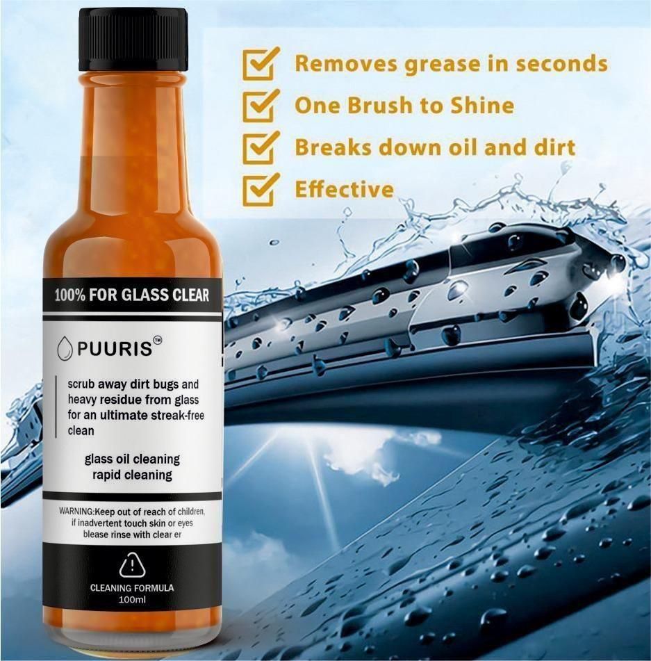 Glass Cleaning Agent (Stain remover and Water repellent)